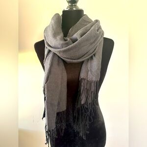 Italian 100% Rayon  Gray Scarf